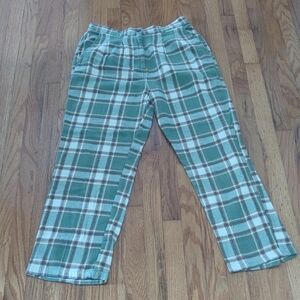 Obey Organic Green and Brown Plaid Pants Size 32